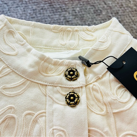 GALITA cream western vibes crop embellished jacket size medium - Picture 5 of 5